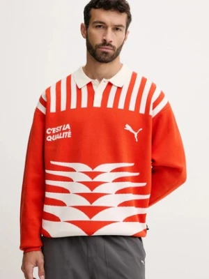 Puma sweter męski kolor pomarańczowy lekki 632512