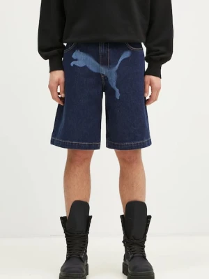 Puma szorty jeansowe bawełniane PUMA X A$AP ROCKY kolor granatowy 631066