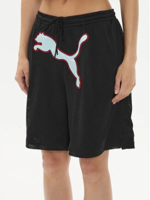 Puma Szorty sportowe DUA LIPA 536636 Czarny Loose Fit