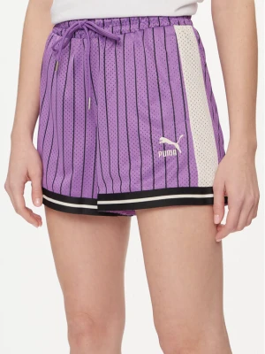 Puma Szorty sportowe T7 For The Fanbase 624345 Fioletowy Regular Fit