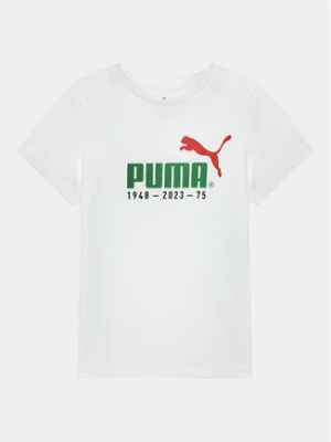 Puma T-Shirt 676825 Biały Regular Fit