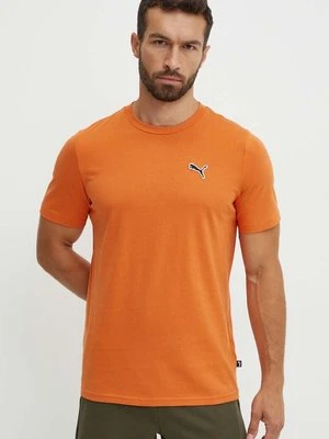 Puma t-shirt bawełniany BETTER ESSENTIALS męski kolor pomarańczowy gładki 675977