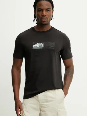 Puma t-shirt bawełniany BMW MMS CAR męski kolor czarny z nadrukiem 630624