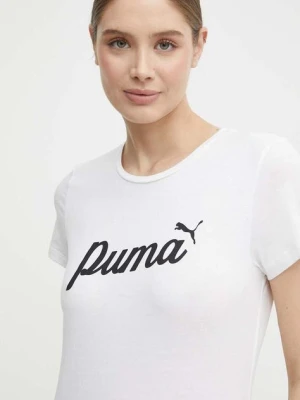 Puma t-shirt bawełniany damski kolor beżowy 679315