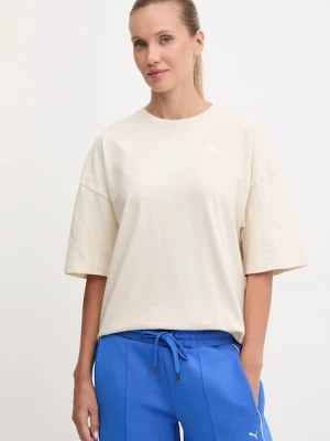 Puma t-shirt bawełniany damski kolor beżowy 688148