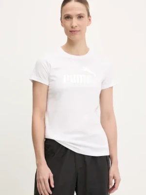 Puma t-shirt bawełniany damski kolor biały 631536