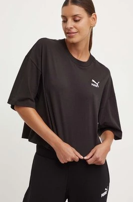 Puma t-shirt bawełniany damski kolor czarny 624226