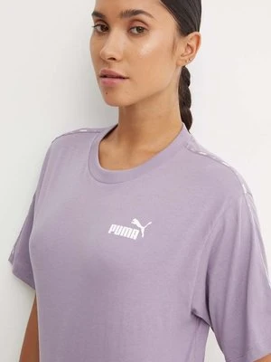 Puma t-shirt bawełniany damski kolor fioletowy 675994