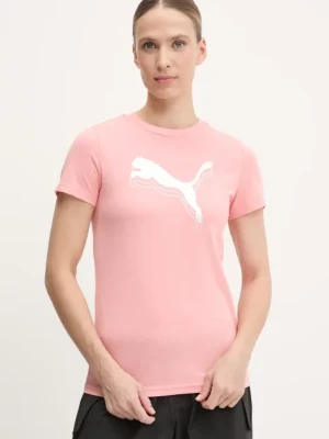 Puma t-shirt bawełniany damski kolor pomarańczowy 684995