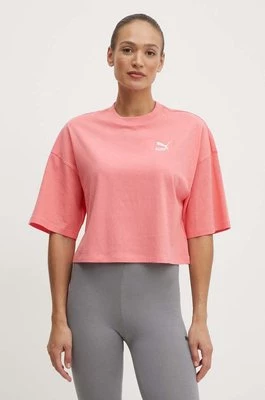Puma t-shirt bawełniany damski kolor różowy 624226