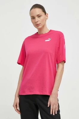 Puma t-shirt bawełniany damski kolor różowy 675994