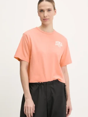 Puma t-shirt bawełniany damski kolor różowy 685030