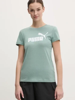 Puma t-shirt bawełniany damski kolor zielony 684969