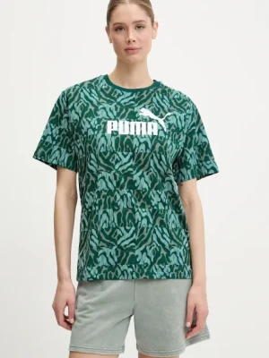 Puma t-shirt bawełniany damski kolor zielony 685070