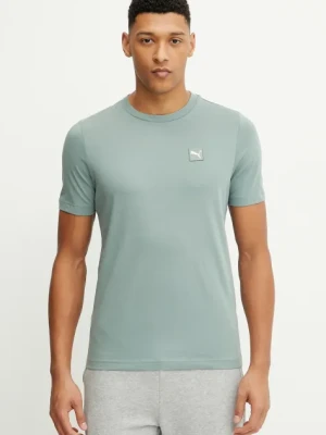 Puma t-shirt bawełniany ESS ELEVATED męski kolor zielony melanżowy 684726