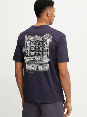 Puma t-shirt bawełniany granatowy