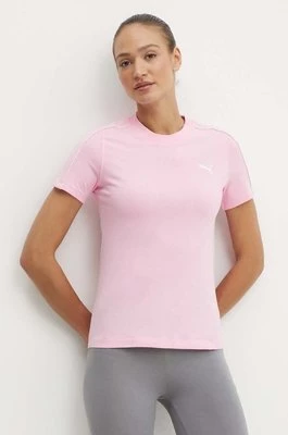 Puma t-shirt bawełniany HER damski kolor różowy 677883