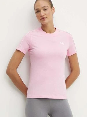 Puma t-shirt bawełniany HER damski kolor różowy 677883