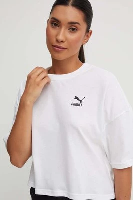 Puma t-shirt bawełniany kolor biały