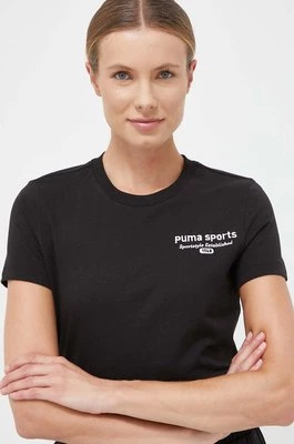 Puma t-shirt bawełniany kolor czarny