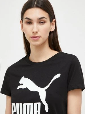 Puma t-shirt bawełniany kolor czarny