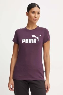 Puma t-shirt bawełniany kolor fioletowy 586775