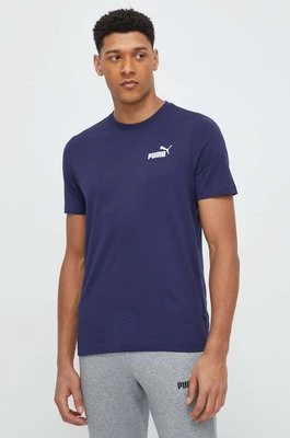 Puma t-shirt bawełniany kolor granatowy 586668