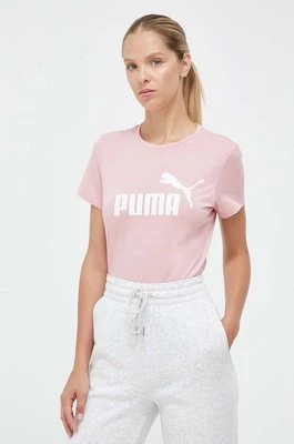 Puma t-shirt bawełniany kolor różowy