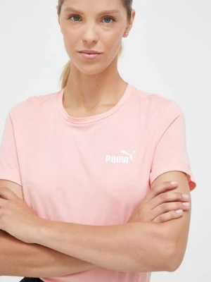 Zdjęcie produktu Puma t-shirt bawełniany kolor różowy