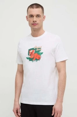 Puma t-shirt bawełniany męski kolor beżowy z nadrukiem 625414