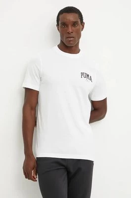 Puma t-shirt bawełniany męski kolor biały z nadrukiem 681792