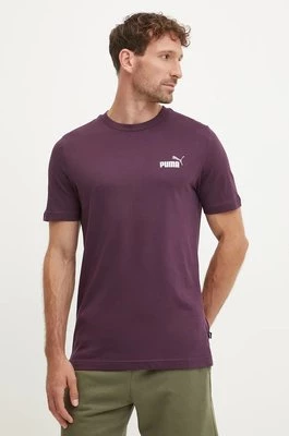 Puma t-shirt bawełniany męski kolor bordowy melanżowy 674470