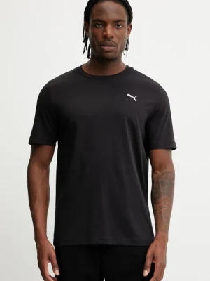 Puma t-shirt bawełniany męski kolor czarny gładki 629644