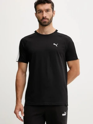 Puma t-shirt bawełniany męski kolor czarny z aplikacją 629592