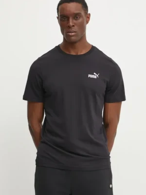 Puma t-shirt bawełniany męski kolor czarny z aplikacją 682534