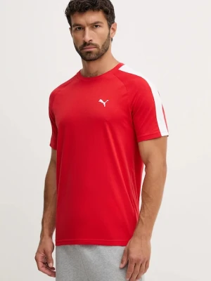 Puma t-shirt bawełniany męski kolor czerwony z aplikacją 629592
