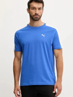 Puma t-shirt bawełniany męski kolor fioletowy z aplikacją 629592