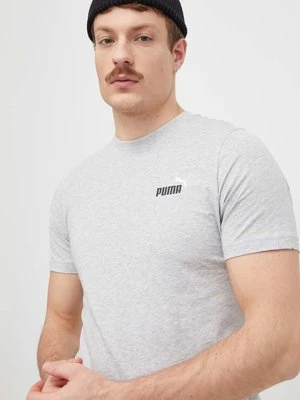 Puma t-shirt bawełniany męski kolor szary melanżowy 674470