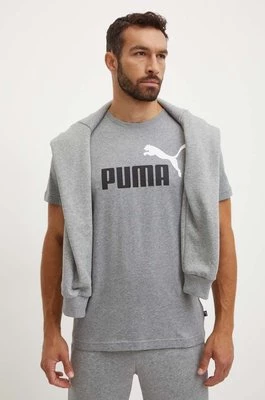 Puma t-shirt bawełniany męski kolor szary z nadrukiem 847382