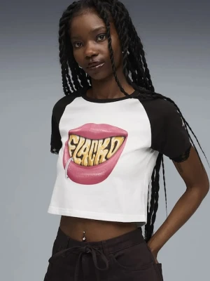 Puma t-shirt bawełniany PUMA x A$AP ROCKY damski kolor biały 633419