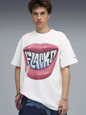 Puma t-shirt bawełniany PUMA x A$AP ROCKY kolor biały wzorzysty 633388