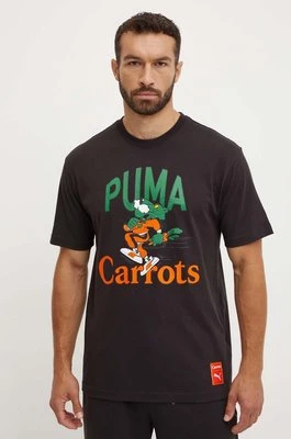 Puma t-shirt bawełniany PUMA X CARROTS Graphic Tee męski kolor czarny z nadrukiem 627443