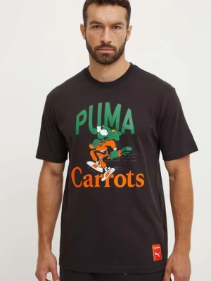Puma t-shirt bawełniany PUMA X CARROTS Graphic Tee męski kolor czarny z nadrukiem 627443
