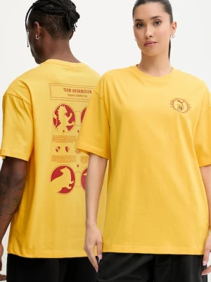 Puma t-shirt bawełniany PUMA x HARRY POTTER kolor żółty z nadrukiem 630092