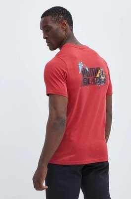 Puma t-shirt bawełniany PUMA X ONE PIECE męski kolor czerwony z nadrukiem 624665