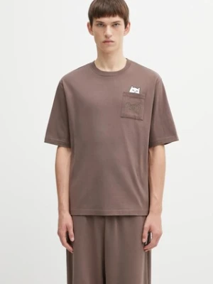 Puma x RIPNDIP t-shirt bawełniany męski kolor brązowy z nadrukiem 633779