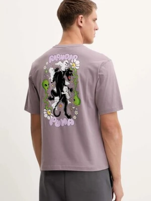 Puma t-shirt bawełniany PUMA x RIPNDIP męski kolor fioletowy z nadrukiem 632413