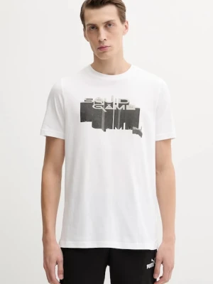 Puma t-shirt bawełniany PUMA x SQUID GAME męski kolor beżowy z nadrukiem 630706