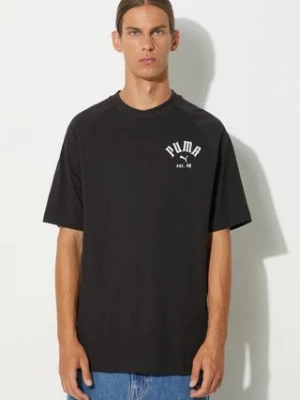 Puma t-shirt Classics Play Paris męski kolor czarny gładki 626767