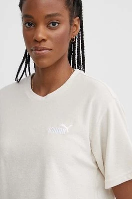 Puma t-shirt damski kolor beżowy 677947